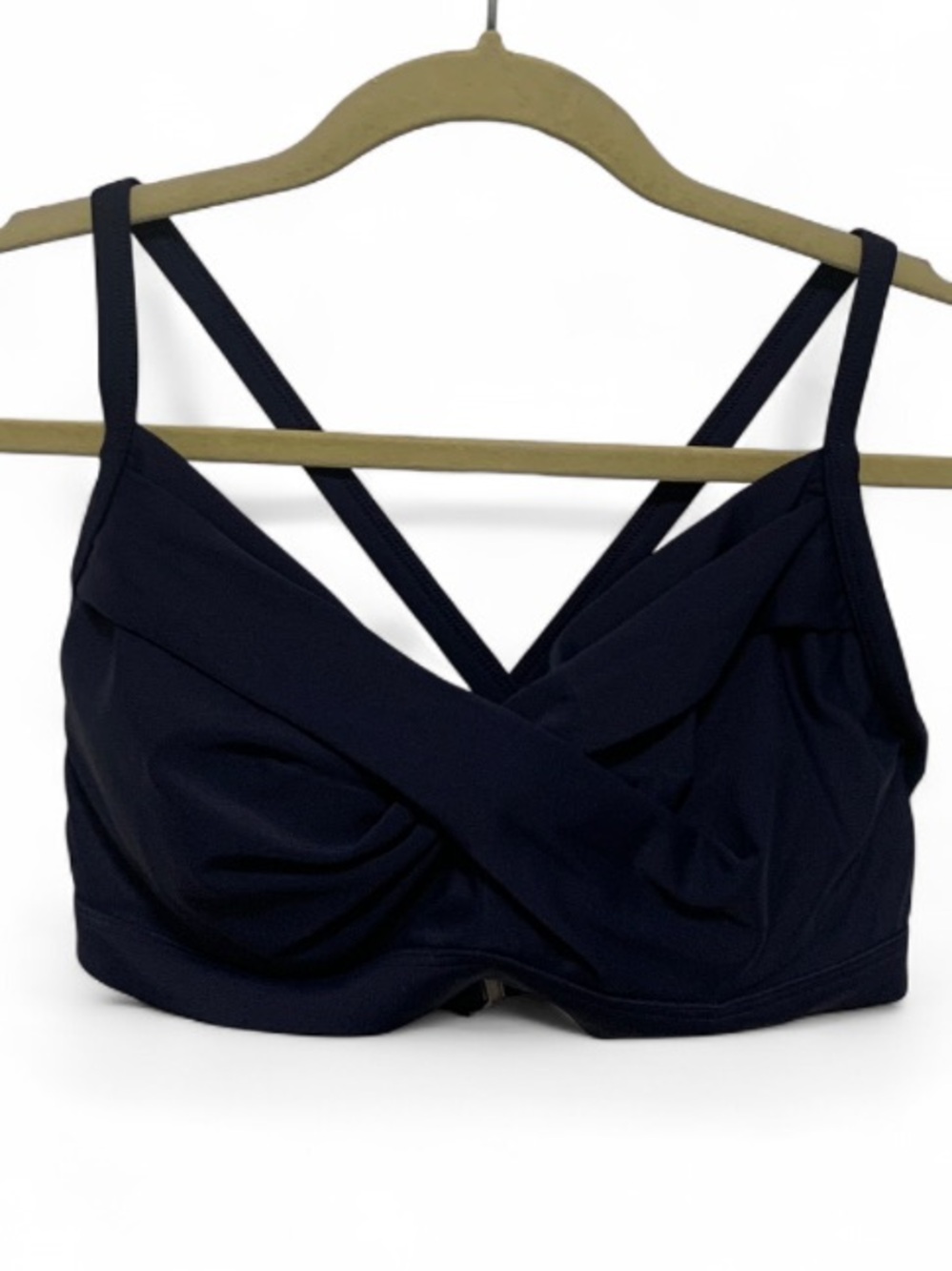 Athleta Twister Dark Blue Padded Underwire Swim Top